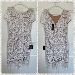 Right Sheer, Right Now White Lace Bodycon Dress